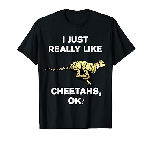 Book Cover Funny Cheetah Gift For Kids I Just Really Like Cheetahs OK? T-Shirt