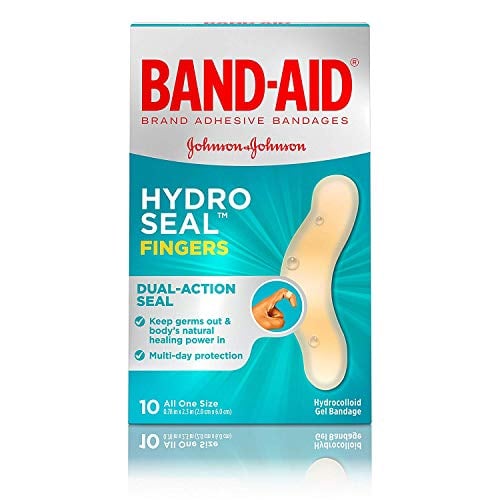 Book Cover Band-Aid Brand Hydro Seal Waterproof Adhesive Bandages for Finger Cuts, Scrapes and Blisters, 10 ct (2-Pack(10 ct))