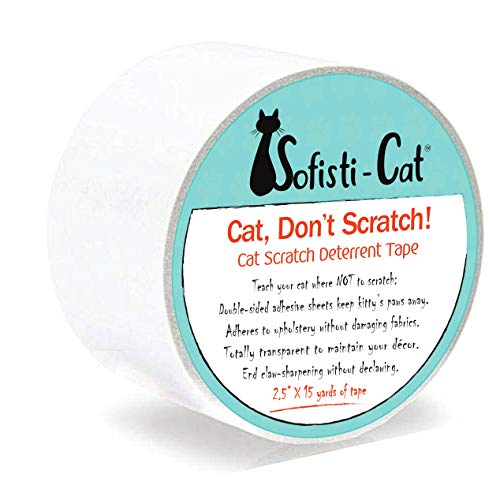Book Cover Sofisti-Cat Scratch Deterrent Tape - Clear Double-Sided Cat Anti Scratch Training Tape (5