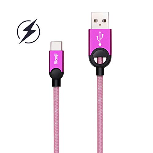 Book Cover USB Type C Cable, Biaoji(3 FT) USB A 2.0 to USB-C Fast Charger Nylon Braided USB C Cable Compatible Samsung Galaxy S9 S8 Plus Note 9 8 (HLT2628R-1)