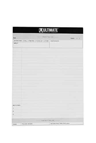 Book Cover Ultimate Legal Pad (8.5 x 11) (3 Pack) Professional List Writing and Organizational Support | Legal Rule, Quality Paper | Pre-Numbered Lines, Summary, Actionable Fields