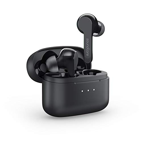 Book Cover Soundcore Liberty Air True Wireless Earphones with Charging Case, Bluetooth 5, 20 Hour Playtime, Touch Control Earbuds, Graphene Enhanced Sound, Noise Cancelling Microphones and Secure Fit (Black)
