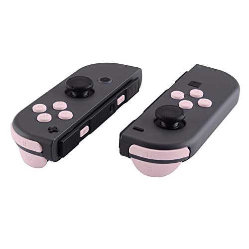 Book Cover eXtremeRate Sakura Pink Replacement ABXY Direction Keys SR SL L R ZR ZL Trigger Buttons Springs, Full Set Buttons Repair Kits with Tools for Nintendo Switch Joy-Con JoyCon Shell NOT Included