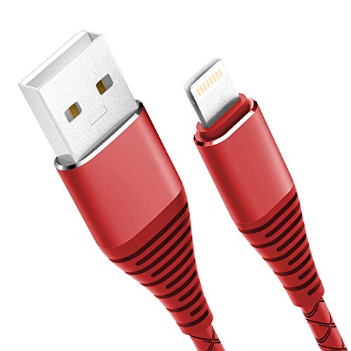 Book Cover Short Iphone charger 1ft,SMALLElectric Short Lightning Cable 1 ft 3Pack Date Sync iPhone Cord for iPhone X /8/8 Plus/7/7 Plus/6/6s Plus/5s/5,iPad(Red)