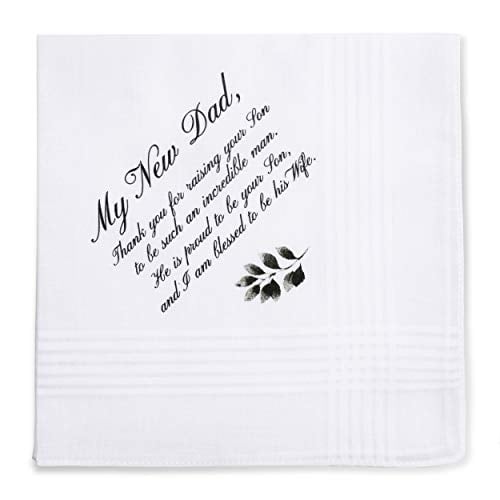 Book Cover Wedding Gift Handkerchief for Father in Law from Daughter In Law | New Dad Gift