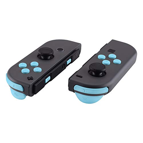 Book Cover eXtremeRate Heaven Blue Replacement ABXY Direction Keys SR SL L R ZR ZL Trigger Buttons Springs, Full Buttons Repair Kits w/ Tools for Nintendo Switch & Switch Oled Joy-con - JoyCon Shell NOT Included