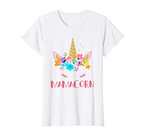 Book Cover Womens Funny Mamacorn Unicorn Costume Mom Mother's Day T-Shirt