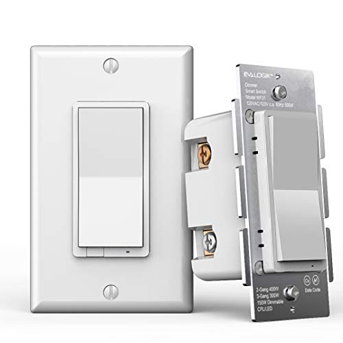 Book Cover 3-Way Smart WiFi Dimmer Light Switch, in-Wall, No Hub Required, Compatible with Alexa and Google Home (WF31)