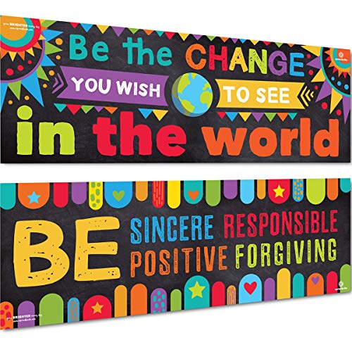 Book Cover Sproutbrite Classroom Banner Decorations - Motivational & Inspirational Growth Mindset for Teachers and Students