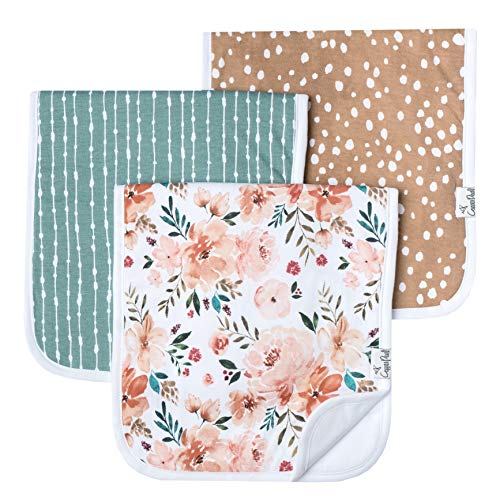Book Cover Baby Burp Cloth Large 21''x10'' Size Premium Absorbent Triple Layer 3-Pack Gift Set 