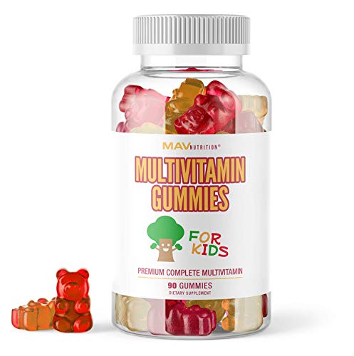 Book Cover MAV Nutrition Multivitamins for Kids Gummies - All Essential Vitamins with Vitamin D and Zinc - Gluten Free, Non-GMO, Natural Flavoring; 90 Count