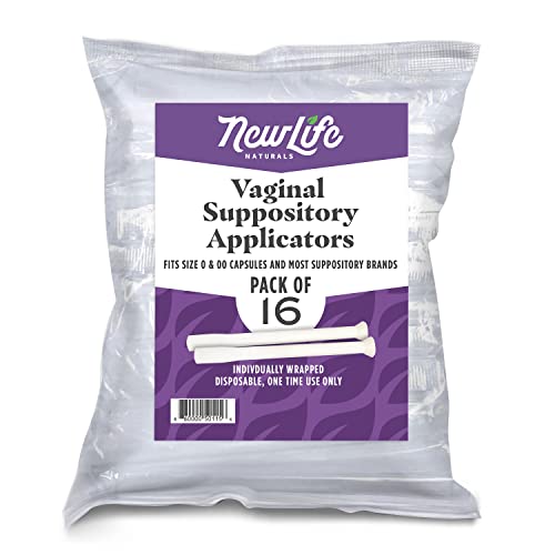 Book Cover NewLife Naturals Disposable Vaginal Applicators for Vaginal Suppositories,Vaginial Applicator Inserter for Boric Acid Suppositories Size 0 and 00, 16 Pack