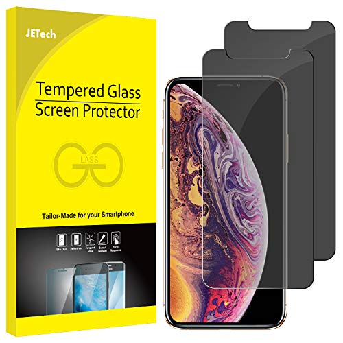 Book Cover JETech Privacy Screen Protector for iPhone Xs and iPhone X, Anti Spy Tempered Glass Film, 5.8-Inch, 2-Pack