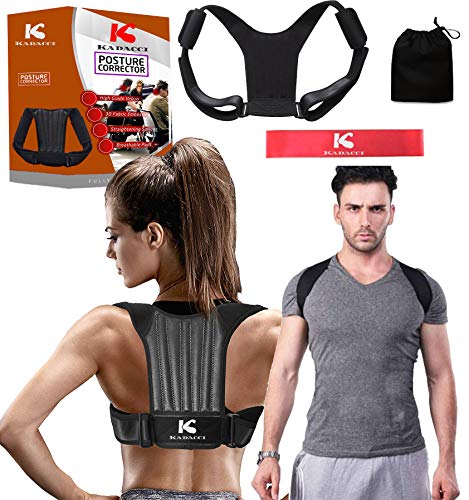 Book Cover Posture Corrector for Men and Women â€“ Adjustable Upper Back Correction Brace - Comfortable Foam Device for Spine Clavicle Neck and Shoulder Straightener Support | Best Device for Effective Pain Relief