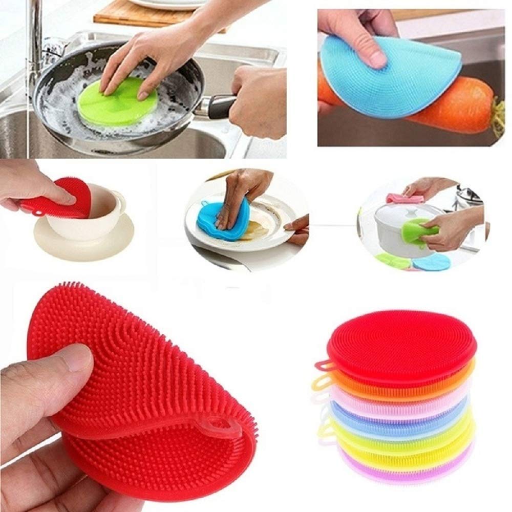 Book Cover Blueis Silicone Dish Bow Washing Pads Home Kitchen Cleaning Tool Sponges
