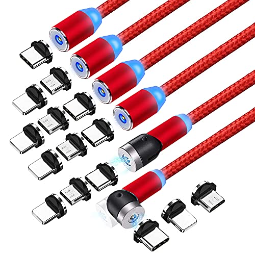 Book Cover Magnetic Charging Cable 6-Pack （ Red）