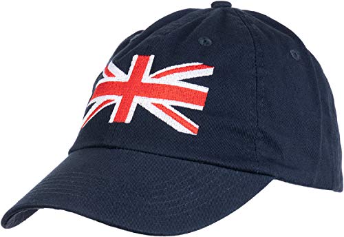 Book Cover Union Jack Flag | UK United Kingdom Great Britain British Baseball Cap Dad Hat Navy Blue