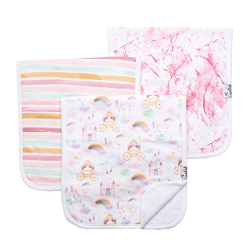 Book Cover Copper Pearl Baby Burp Cloth Large 21''x10'' Size Premium Absorbent Triple Layer 3-Pack Gift Set “Enchanted