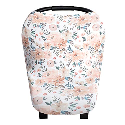 Book Cover Baby Car Seat Cover Canopy and Nursing Cover Multi-Use Stretchy 5 in 1 Gift