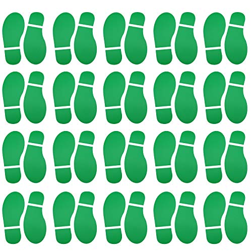Book Cover 20 Pairs 40 Prints Green Kids Size Shoes Footprint Stickers Decals for Floor Wall Stairs to Guide Directions Celebrate St. Patrick's Day by SKYCOOOOL