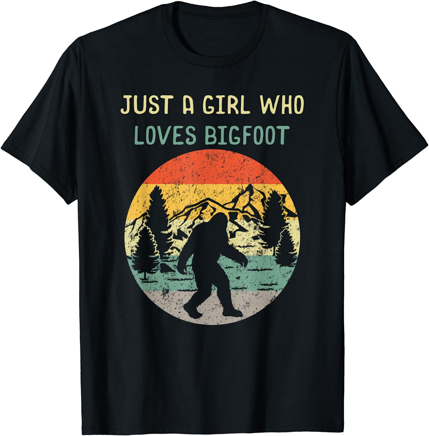 Book Cover Just a Girl Who Loves Bigfoot - Sasquatch Girl T-Shirt