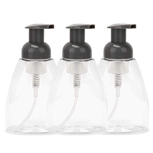 Book Cover ULG Foaming Soap Dispensers Pump Bottle (3-Pack) 10oz / 300ml Empty Oval Bottles Liquid Hand Soap Containers BPA Free Plastic for Bathroom Kitchen