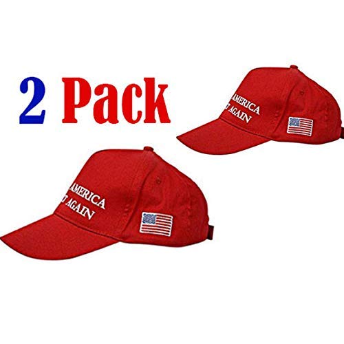 Book Cover 2 Pack - Make America Great Again Hat, Donald Trump MAGA Cap Adjustable 2020 Keep America Great Baseball Hat