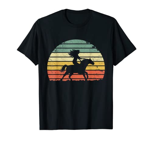 Book Cover Girl Horse Riding Shirt Vintage Cowgirl Texas Ranch T-Shirt