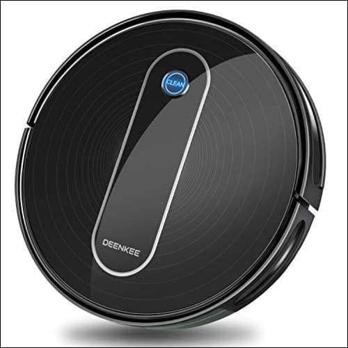 Book Cover DEENKEE Robot Vacuum,1500Pa High Suction,Super-Thin,6 Cleaning Modes,Quiet,Timing Function,Self-Charging Robotic Vacuum Cleaner for Pet Hair, Hard Floor, Carpet