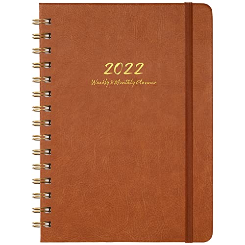 Book Cover 2022 Planner - Weekly, Monthly and Yearly Planner with Monthly Tabs, 6.3