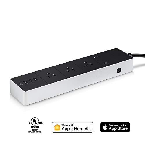 Book Cover Eve Energy Strip - Smart Triple Outlet & Power Meter with surge, overvoltage, overcurrent protection, Apple HomeKit technology