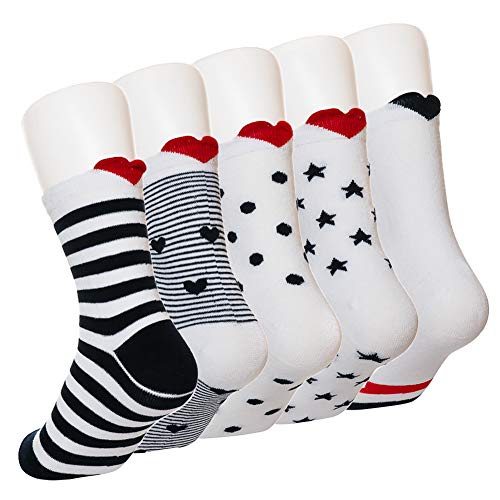 Book Cover Womens Novelty Funny Animal Socks - 5Pack Cute Cool Crazy Funky Cartoon Cotton Crew Casual Socks