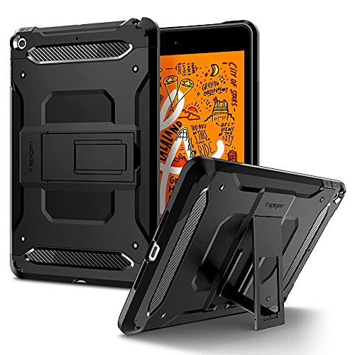 Book Cover Spigen Tough Armor TECH Designed for iPad Mini 5 Case (2019) - Black