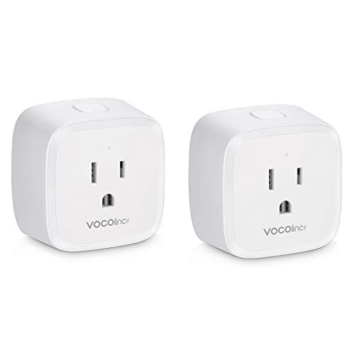 Book Cover VOCOlinc Smart Wi-Fi Plug Outlet Socket, [Upgraded] Works with Apple HomeKit Alexa and Google Assistant Compatible, Energy Monitoring , Adjustable Night Light, No Hub Required, 2.4GHz, PM1 (2 Pack)