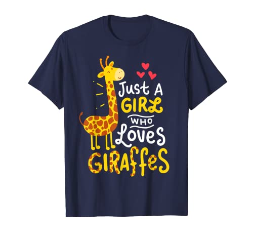 Book Cover Giraffe Just A Girl Who Loves Giraffes Gift T-Shirt