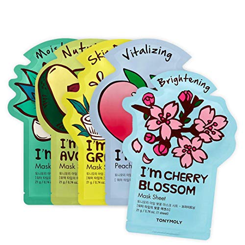 Book Cover Tonymoly I'm Real Hydration Sheet Mask Set, Pack of 5
