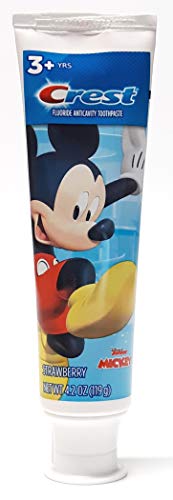Book Cover Crest Mickey Mouse Toothpaste for Kids, Ages 3+, Strawberry, 4.2 Oz (119g)