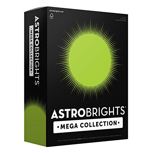 Book Cover Astrobrights Mega Collection, 625 Sheets, Bright Green, Colored Paper, 24 lb/89 gsm, 8 ½ x 11-MORE SHEETS! (91622)