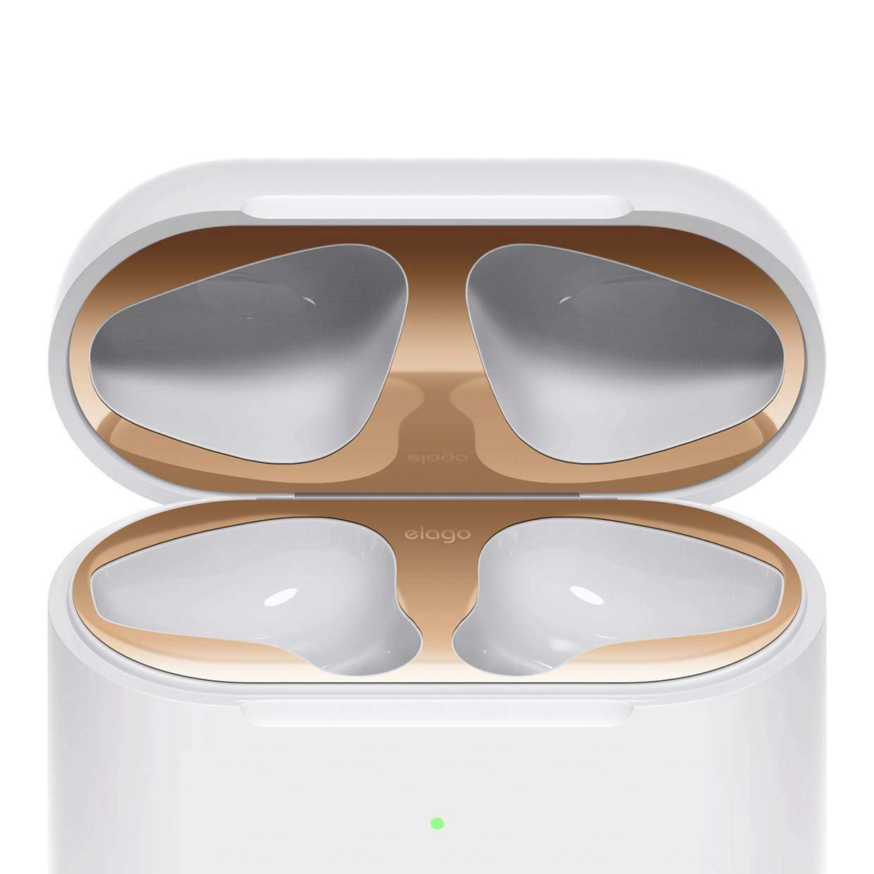Book Cover elago AirPods 2 Dust Guard (Rose Gold, 1 Set) Dust-Proof Metal Cover, Luxurious Finish, Must Watch Installation Video - Compatible with Apple AirPods 2 Wireless Charging Case [US Patent Registered]