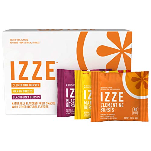 Book Cover IZZE Bursts Organic Fruit Snacks, 3 Flavor Variety Pack, 0.8oz pouches (18 Pack)