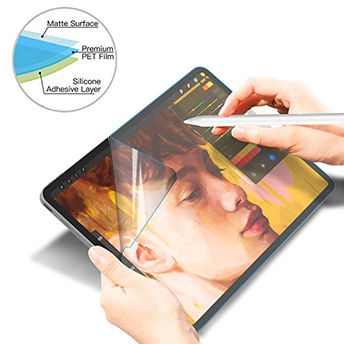 Book Cover Soke iPad Pro 11 (2020&2018) Screen Protector, [Anti Glare][Scratch Resistant][Film Writing][Compatible with Apple Pencil] High Touch Sensitivity for Apple iPad Pro 11 Inch 2020/2018
