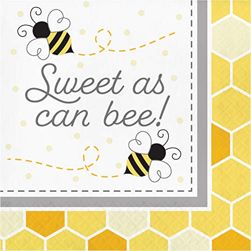 Book Cover Bumblebee Baby Shower Sweet As Can Be Napkins, 48 ct