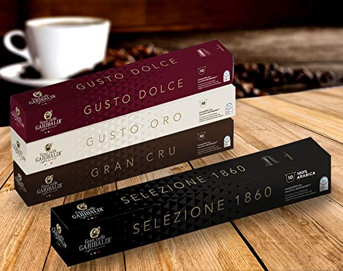 Book Cover Gran Caffè Garibaldi Nespresso Compatible Capsules Sleeves - 40 Count (Variety)