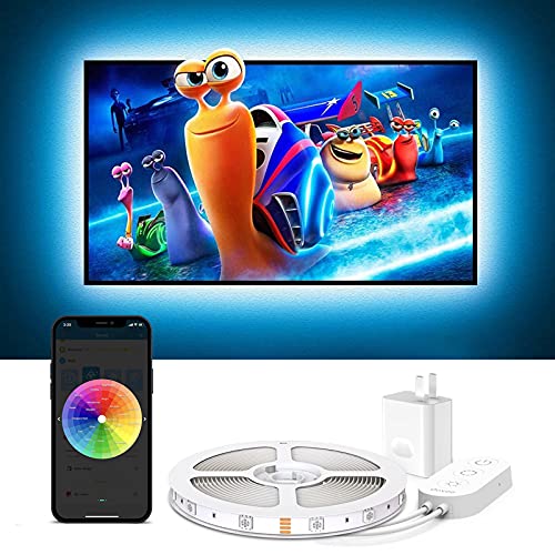 Book Cover Govee TV Backlights, 10ft LED Lights for TV Work with Alexa, Google Assistant and APP, Music Sync, 16 Million RGB DIY Colors, TV LED Backlight for 46-60 inch TVs, USB Powered