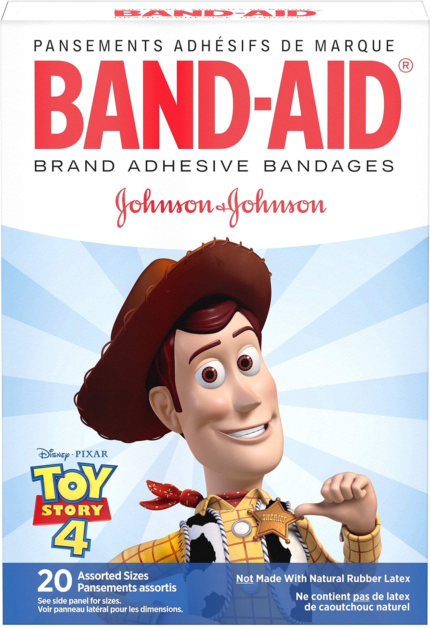 Book Cover Band-Aid Brand Adhesive Bandages, Disney/Pixar Toy Story 4, Assorted Sizes, 20 ea (Pack of 3)