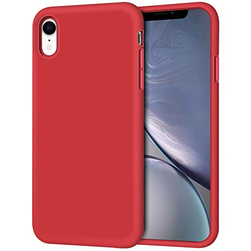 Book Cover Anuck iPhone XR Case, Soft Silicone Gel Rubber Bumper Phone Case with Anti-Scratch Microfiber Lining Hard Shell Shockproof Full-Body Protective Case Cover for Apple iPhone XR 6.1