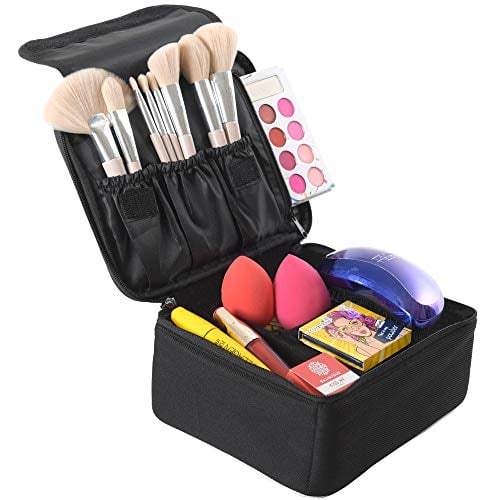 Book Cover Cosmetic Organizer by Eliza Huntley - Makeup Case & Toiletry Bag for Women, Cosmetic Case, Black Makeup Organizer (Small)
