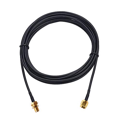 Book Cover WiFi Antenna Extension Cable with SMA Male to SMA Female Coax Connector 3m/ 10FT by QUEENTI