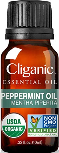 Book Cover Cliganic USDA Organic Peppermint Essential Oil, 100% Pure Natural Undiluted, for Aromatherapy | Non-GMO Verified