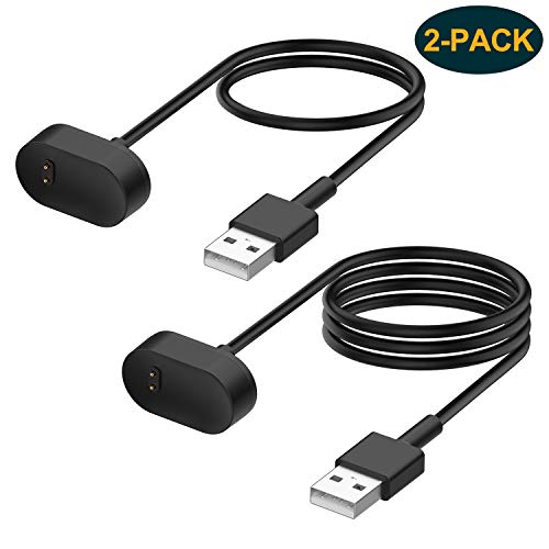 Book Cover [2 Pack] Charger Cable for Fitbit Inspire and Inspire HR Smartwatch, Replacement USB Charging Cord Accessories for Fitbit Inspire and Inspire HR (3.3 ft/1.64ft)